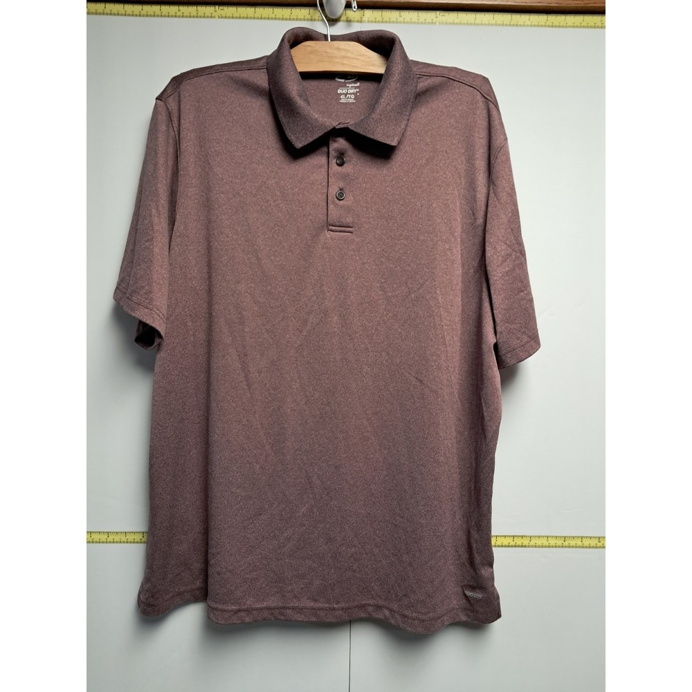 Mens‎ Champion Duo Dry Heathered Maroon Polo-size XL